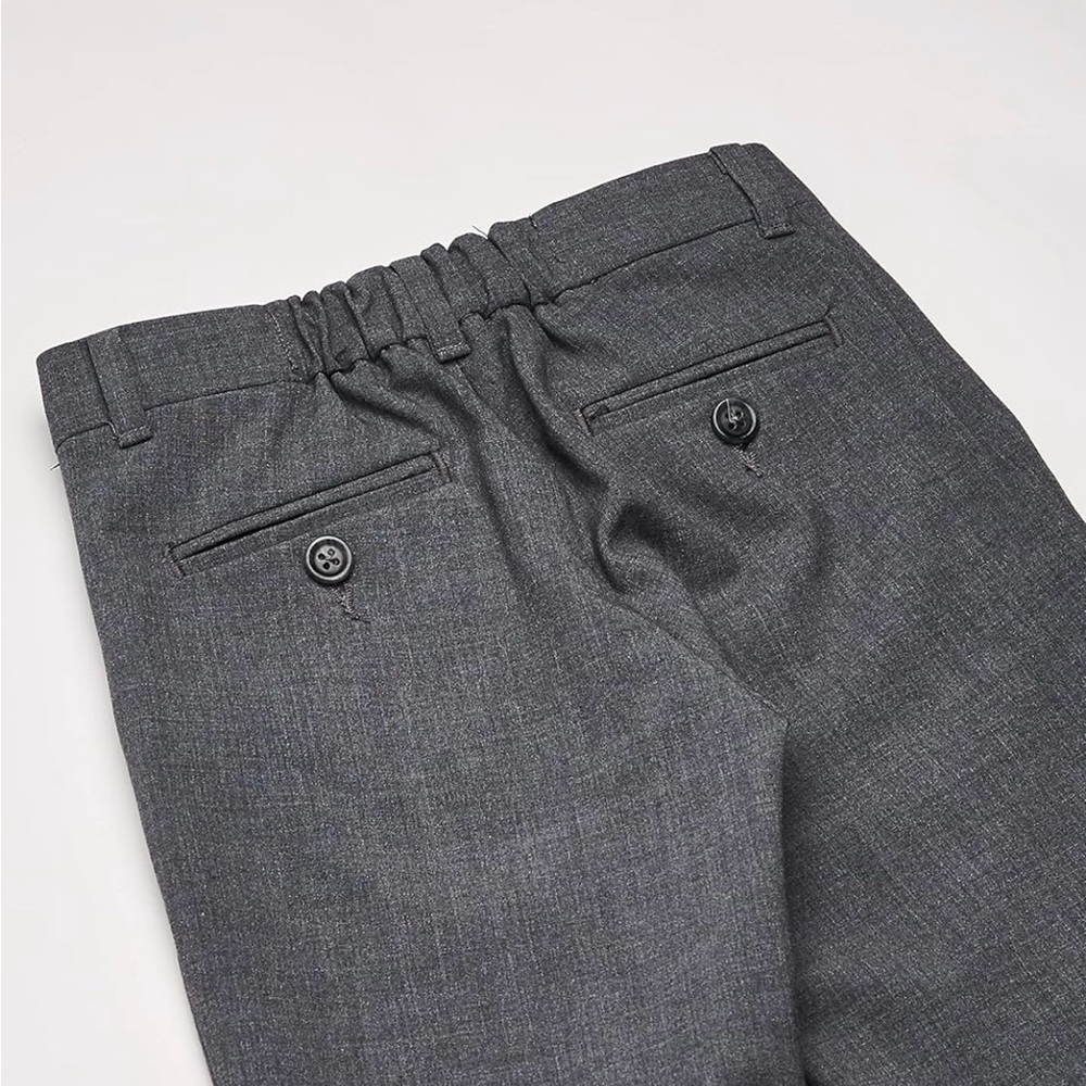 Dressy Gray Flat-Front Pants (NWT)